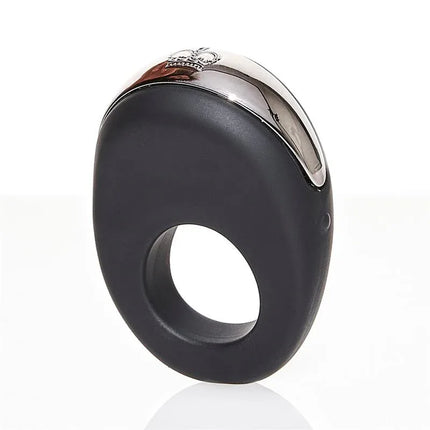 Vibrating Penis Ring Atom Black with five vibration functions and powerful motor for shared pleasure and mutual satisfaction.