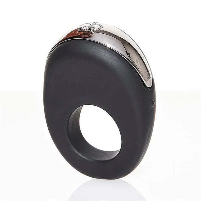 Vibrating Penis Ring Atom Black with five vibration functions and powerful motor for shared pleasure and mutual satisfaction.