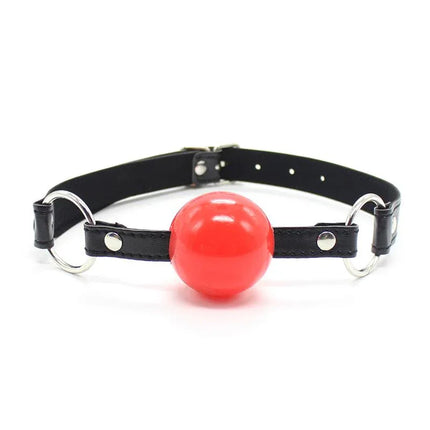 Ball Gag Black/Red with adjustable strap for BDSM play