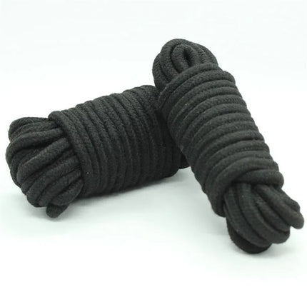 Bondage Cotton Rope 10 Meter Black for immersive BDSM experience