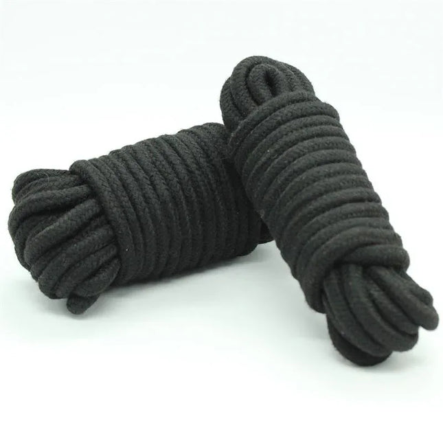 Bondage Cotton Rope 10 Meter Black for immersive BDSM experience