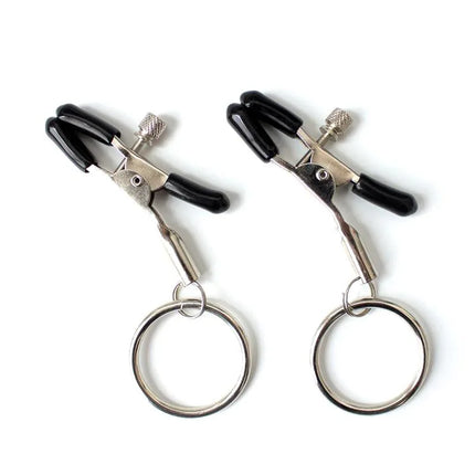 Nipple Clamp with O Ring Metal from Latetobed BDSM Line featuring durable adjustable clamps for enhanced play.