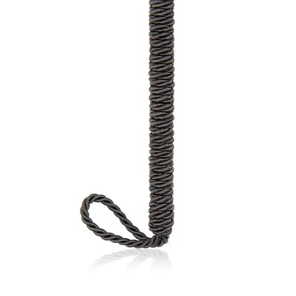 Black rope detail of Feather Tickler with Bow 25 cm Black, part of Latetobed Bdsm line.