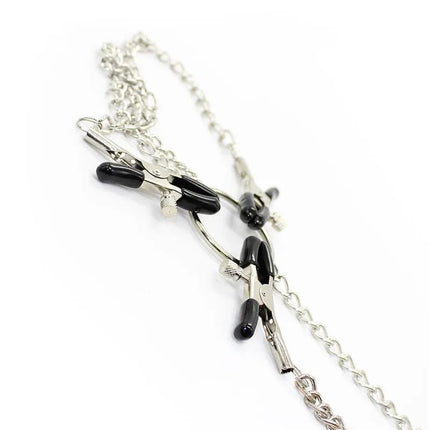 Nipple Clamps and Clit Clamps with Chain Metal for BDSM play