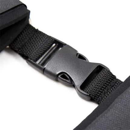 Close-up of Neoprene Handcuffs with Veldro Black featuring adjustable Velcro closures and secure straps.