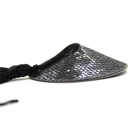 Nipple Covers Self-adhesive Black from Latetobed BDSM Line showcasing a shiny, textured design for bold, confident wear.