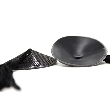 Nipple Covers Self-adhesive Black from Latetobed BDSM Line with shiny finish and secure fit for bold silhouettes.