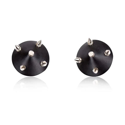Nipple Covers with Spikes Black from Latetobed BDSM Line, featuring bold black design with pointed spikes for provocative aesthetics.