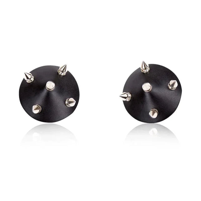 Nipple Covers with Spikes Black from Latetobed BDSM Line, featuring bold black design with pointed spikes for provocative aesthetics.