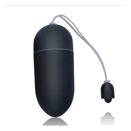 Vibrating Egg 10 Functions Black with soft material and compact design for pleasure anywhere, featuring 10 vibration modes.
