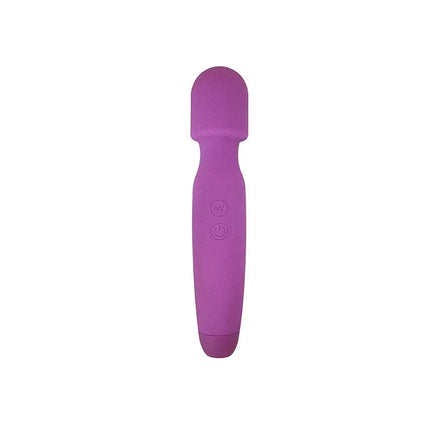 Magic Wand Massager Silicone Purple in soft, body-safe material with 8 vibration functions.