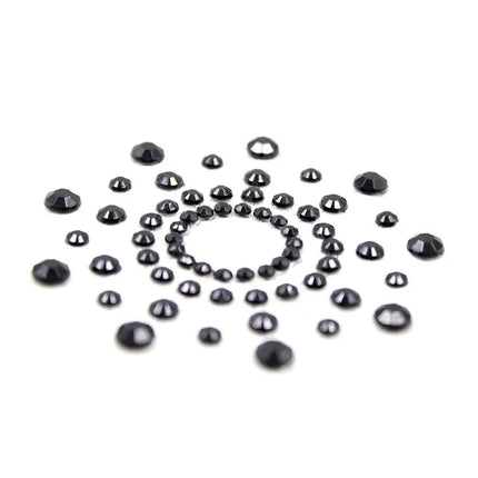 Cluster of black gems for snowflake design, enhancing Snowflake Nippel Covers Black