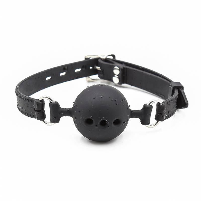 Silicone Breathable Ball Gags 45 cm Size M Black