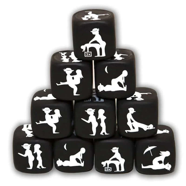 Adult Dice Game for Exciting Adventures showcasing unique positions on dice for playful and adventurous couples.
