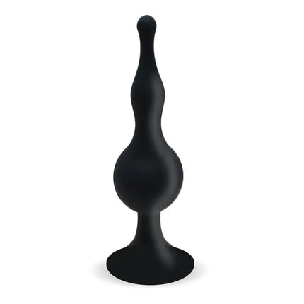 Set of 3 Butt Plugs Black - Single black silicone plug from Moove's training kit, body-safe and waterproof for beginners and progression.