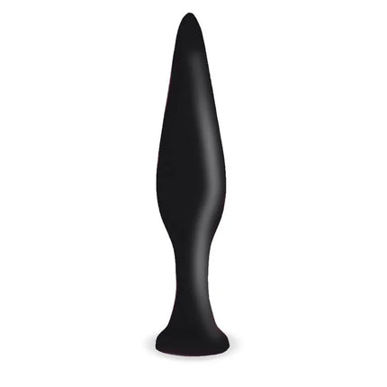 Single black butt plug from the Set of 3 Butt Plugs Black, designed for beginners, made from high-quality silicone, waterproof and body-safe.
