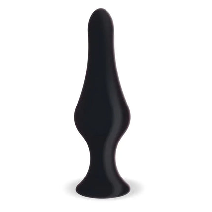 Set of 3 Butt Plugs Black - a single black silicone plug from a discreet training kit for pleasurable exploration.