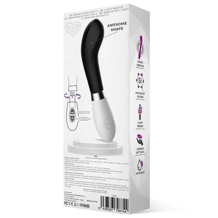 Packaging of Benty Vibe Silicone Black vibrator with ergonomic design and precise G-spot stimulation