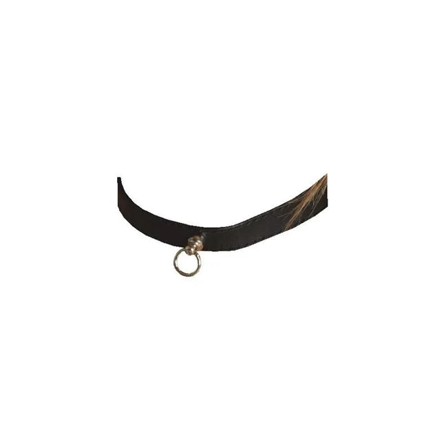 Collar-Adjustable premium black leather BDSM collar with metal detail