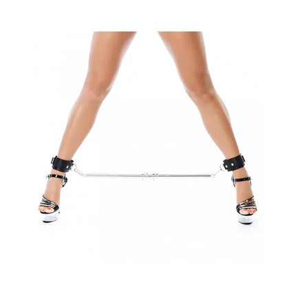 Cuffs with Spreadbar Adjustable providing secure and customizable restraint options shown on legs in high heels.