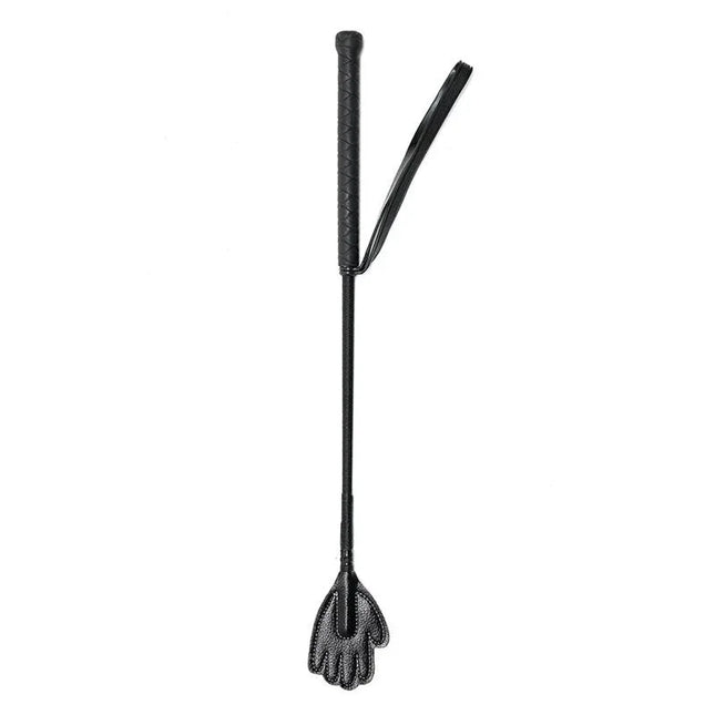 Hand Whip Leather 48 cm with premium leather paddle for BDSM and sensual play.