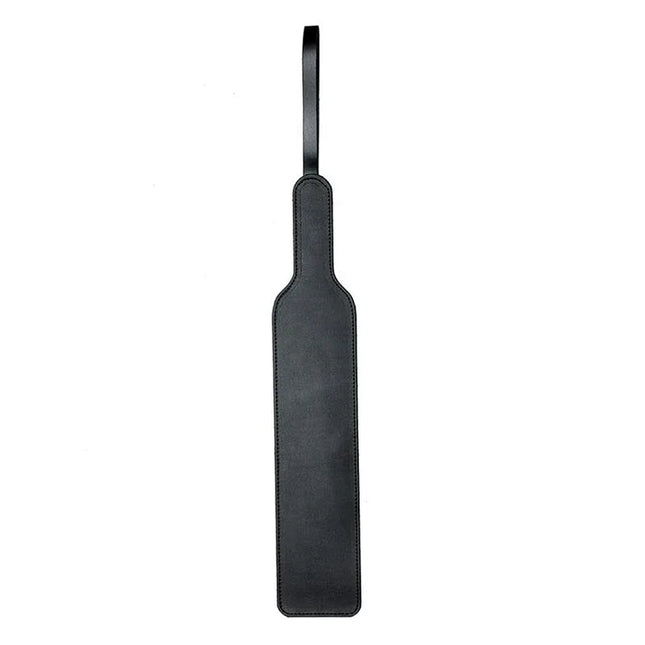Leather Paddle 40 cm, black BDSM accessory for intimate play, made from genuine leather, designed for both beginners and experts.