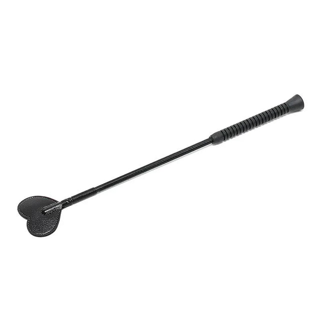 Whip 50 cm - Black leather BDSM paddle with durable handle for controlled play and exploration.