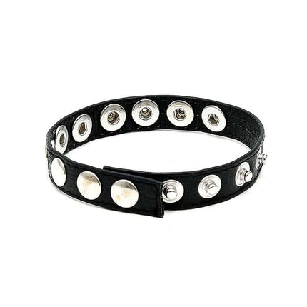 Penis Ring Adjustable made of premium leather with snaps for comfort and durability, enhances performance and pleasure.