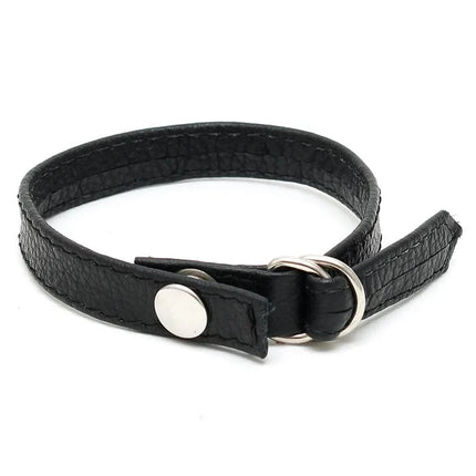 Black leather Penis Ring Adjustable for comfortable, intensified sensations and longer-lasting erections.