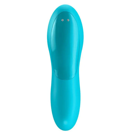 Teaser Finger Vibrator Light Blue with comfortable loop and extended tip for versatile sensations, ideal for beginners and experienced users.