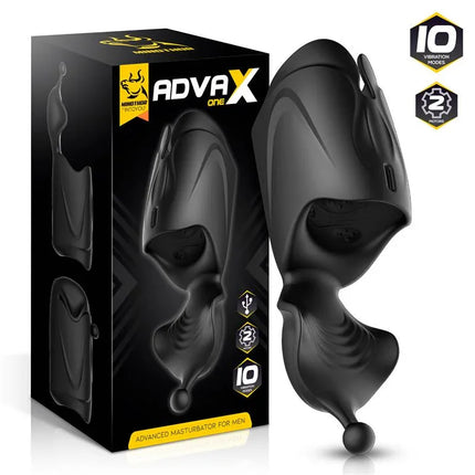 AdvaX One Masturbator Dual Motor Multiple Stimulation packaging and device