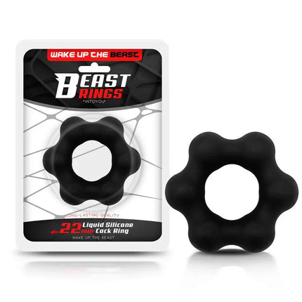 Beast Rings Cock Ring Liquid Silicone 2.2 cm Black for enhanced performance and stamina