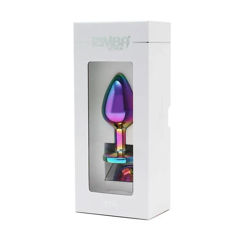 Anal plug and jewel in rainbow colors Plug Rainbow
