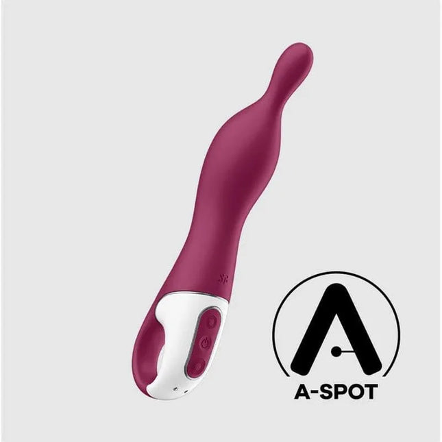 A-Mazing 1 Point Simulator Berry ergonomic compact design for targeted stimulation with two powerful motors in berry color