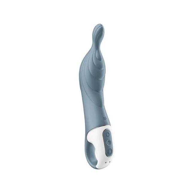 A-Mazing 2 Stimulator Grey dual-motor vibrator with ergonomic design in medical-grade silicone.