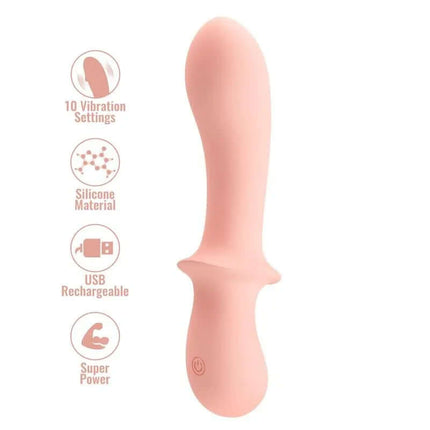 Abigal Vibrator Full Silicone with 10 vibration settings and USB rechargeable feature