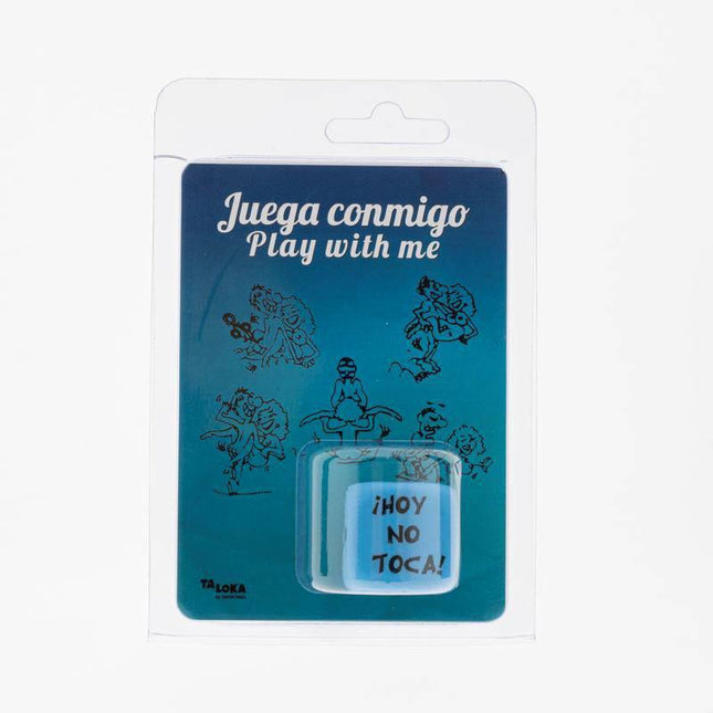 Action Die Blue in packaging, showcasing playful design for spontaneous moments and ease of use for couples.