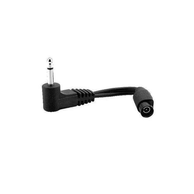 Adapter Wire for electro-stimulation toy with 2.5mm socket and 4mm plug, black, compatible with Orion and Mystim devices.