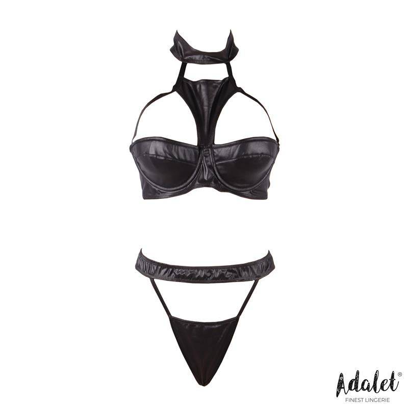 Addis Bra Set with Choker and High - Waisted Thong - secretsextoys.store