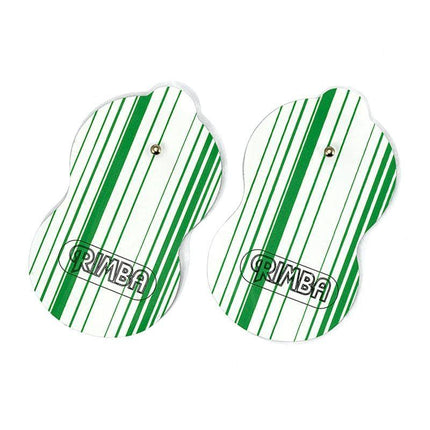 Adhesive Pads for Rimba Electro Play system, green-striped unipolar pads