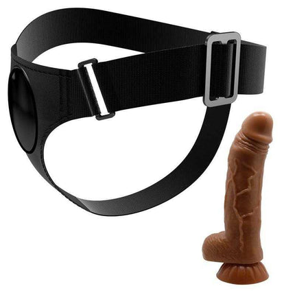 Adjustable Michael Harness with Realistic Dildo featuring lifelike texture and durable strap.