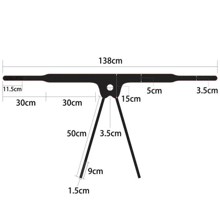 Dimensions of Adjustable Strap on with Dildo 10 Functions 7.0 showing detailed measurements.