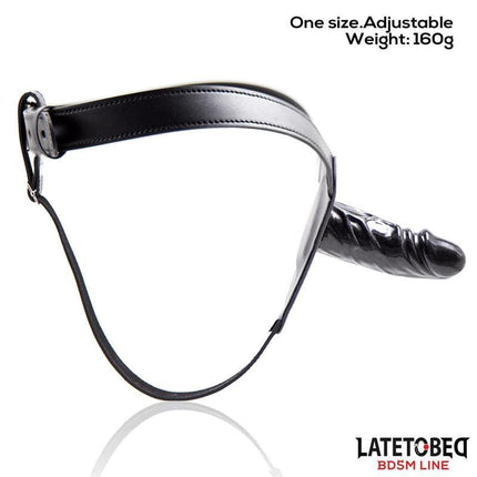 Adjustable Strap-on with Semi Realistic Dildo, featuring a secure-fit harness for immersive couple's play.