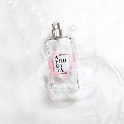 Afrodita Natural Pheromones Perfume Spray 50 ml bottle with a clear and feminine design.