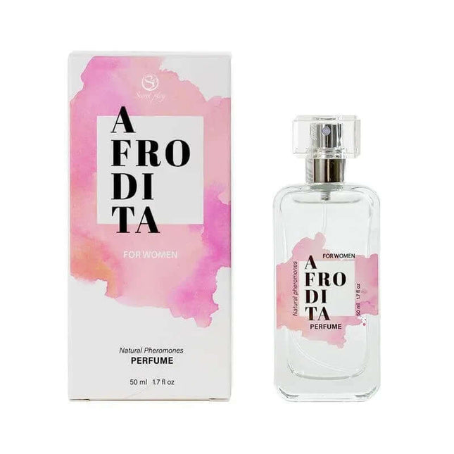 Afrodita Natural Pheromones Perfume Spray 50 ml bottle and packaging with pink design