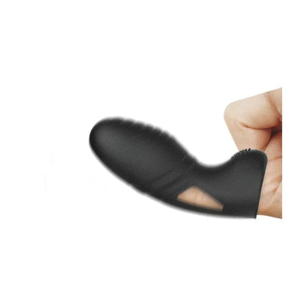 Alan Silicone Fingering Vibrator shown in use, highlighting discrete and compact design for foreplay.