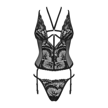 Alessya 2 Piece Set, elegant lace lingerie ensemble with intricate design, perfect for confidence and sophistication.