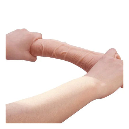 Flexible Alex Curved Dildo with Testicles G-Spot Suction Cup Flesh for lifelike solo or shared pleasure.