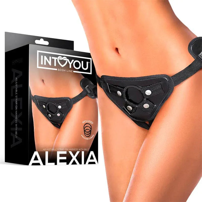 Alexia Universal Adjustable Strap-on Harness with Belt for secure hands-free pleasure, from Intoyou's BDSM Line.