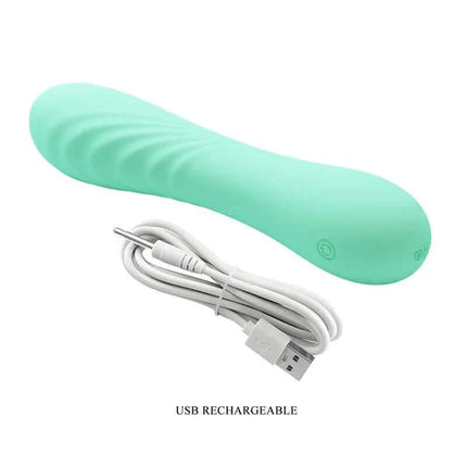 Alexisrose Vibrator Full Silicone with USB rechargeable cable, body-safe silicone, designed for full-coverage and targeted stimulation.